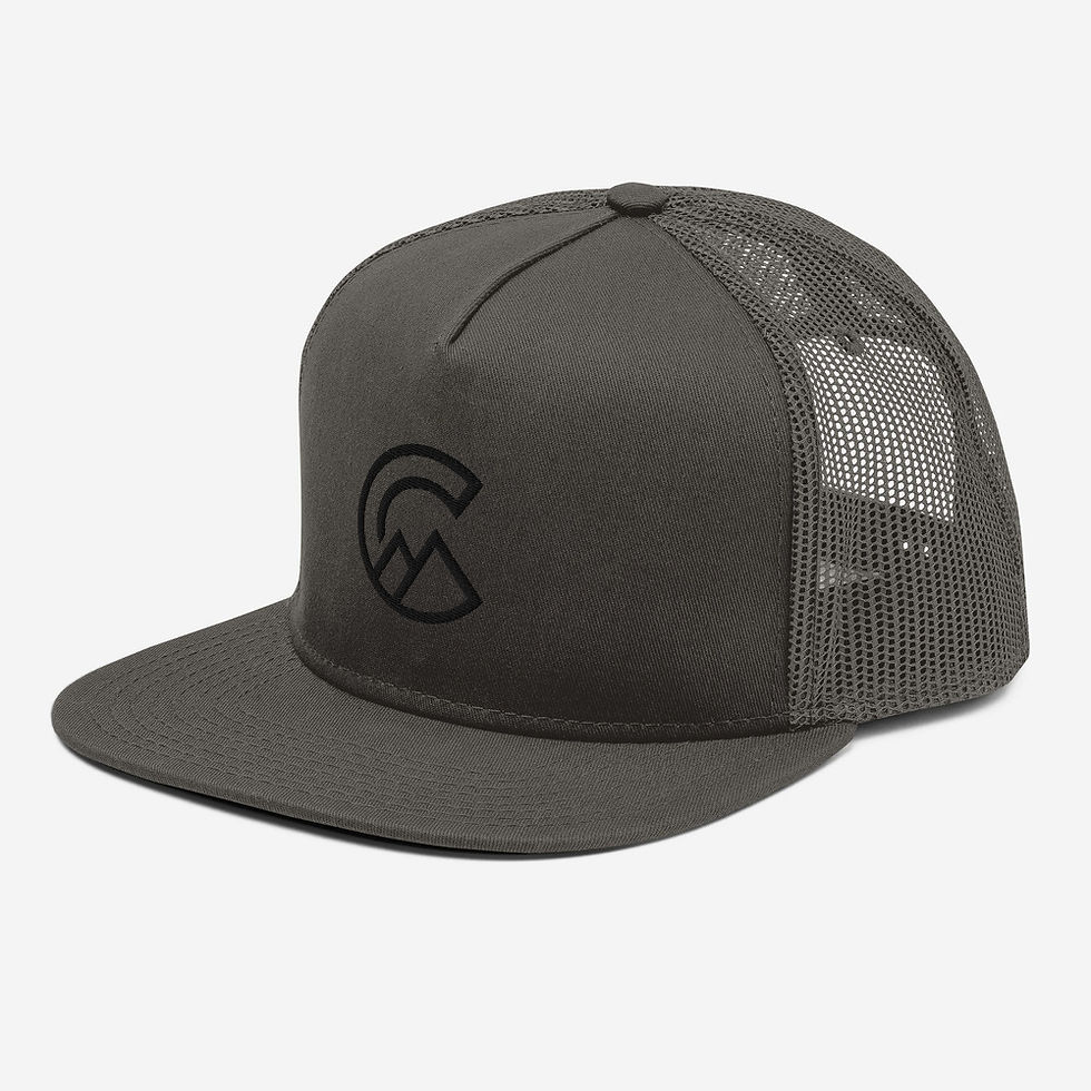 Thumbnail: 154-1124 - Superior Cotton Twill Flat Visor Mesh Back Snapback