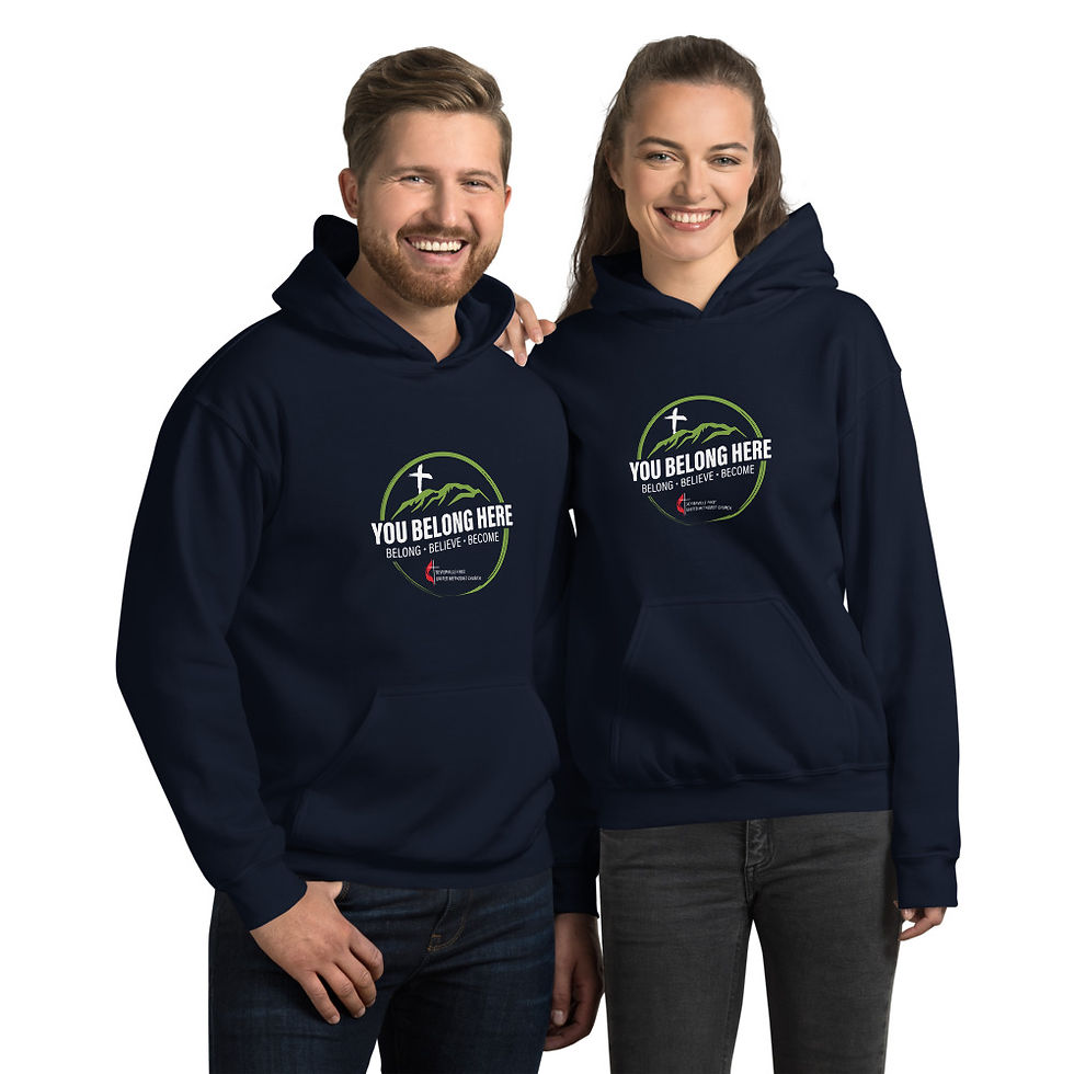 Thumbnail: You Belong Here Unisex Heavy Blend Hooded Sweatshirt