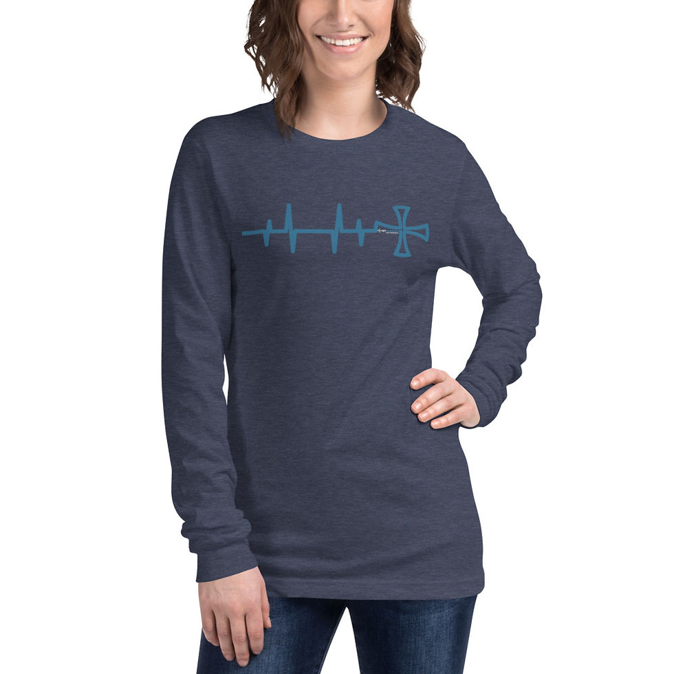 Thumbnail: Unisex Long Sleeve Shirt - St. Andrew Heartbeat