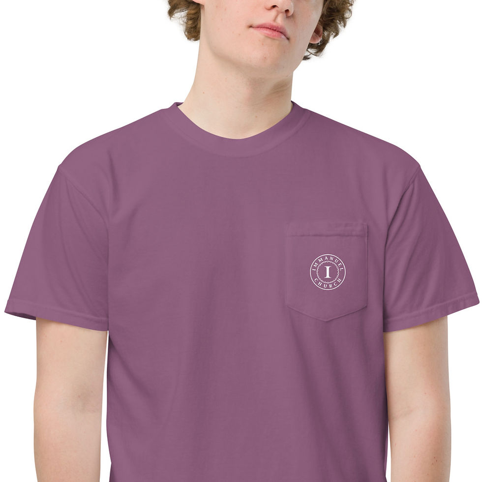 Thumbnail: Comfort Colors Pocket T - White Logo