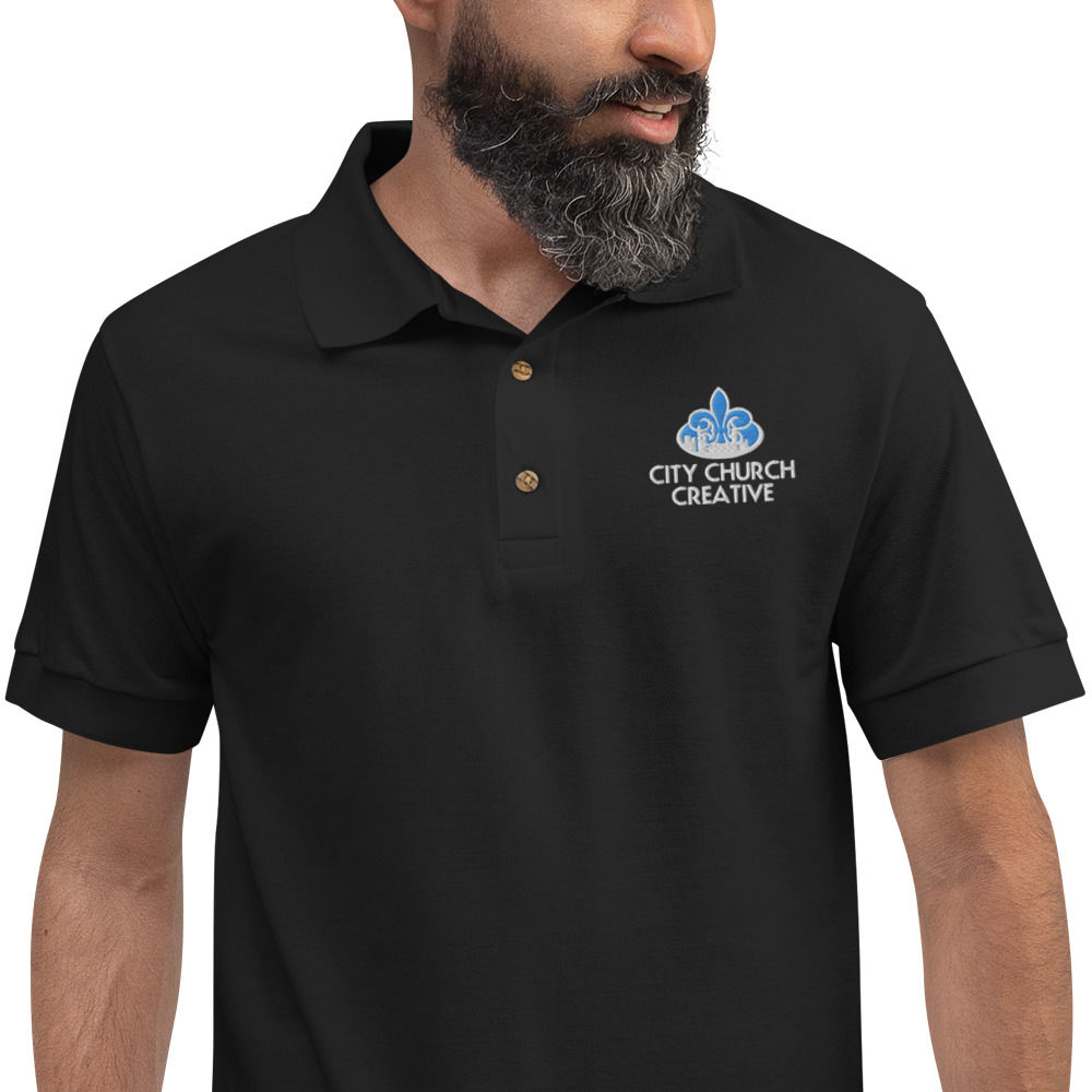 City Church Creative Embroidered Polo Shirt