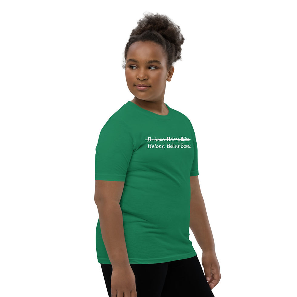 Thumbnail: Belong, Believe, Become Youth Tee