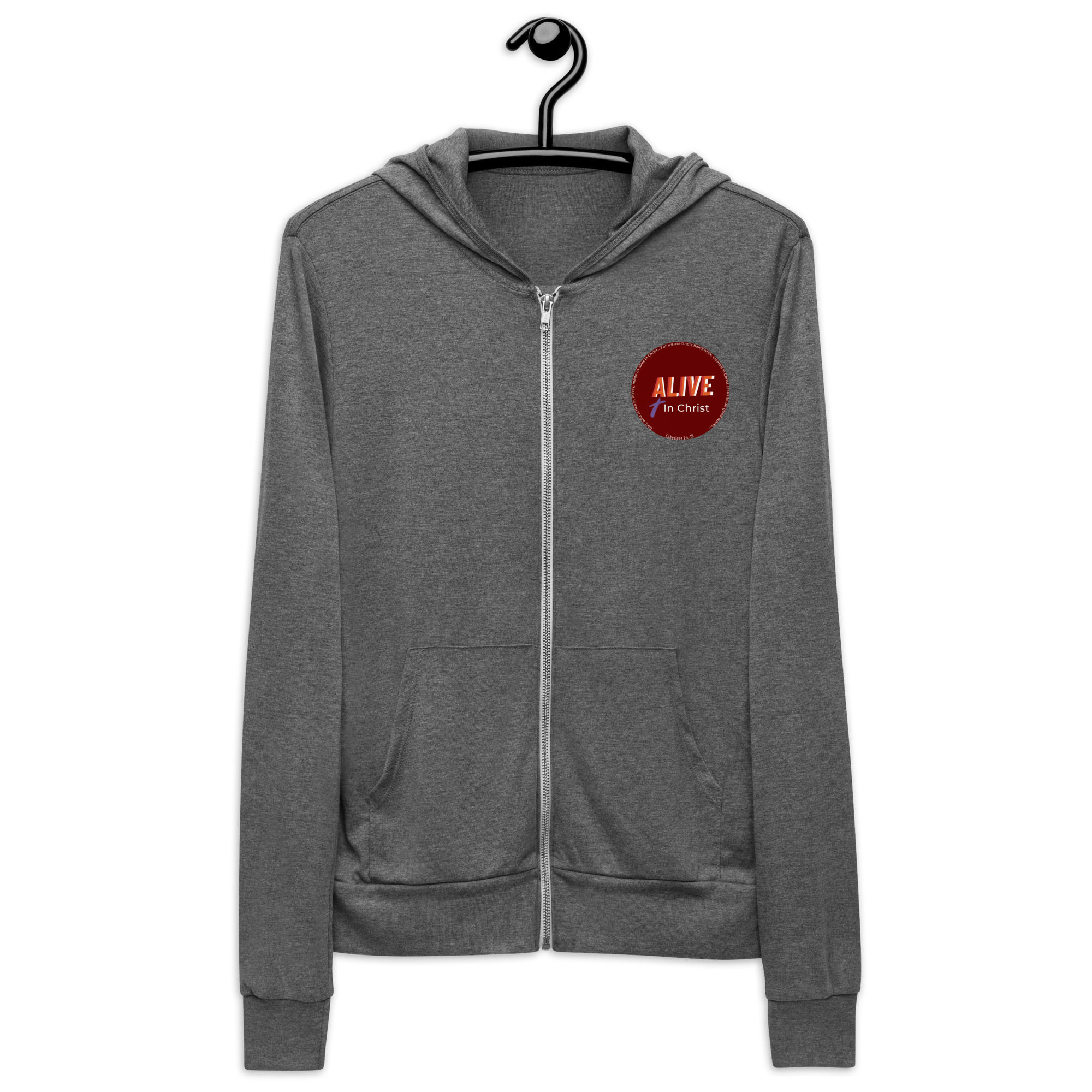 AiC Unisex Triblend Lightweight Zip Hoodie