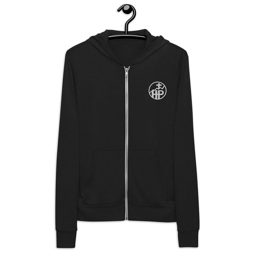 Thumbnail: 3939 Unisex Triblend Lightweight Zip Hoodie