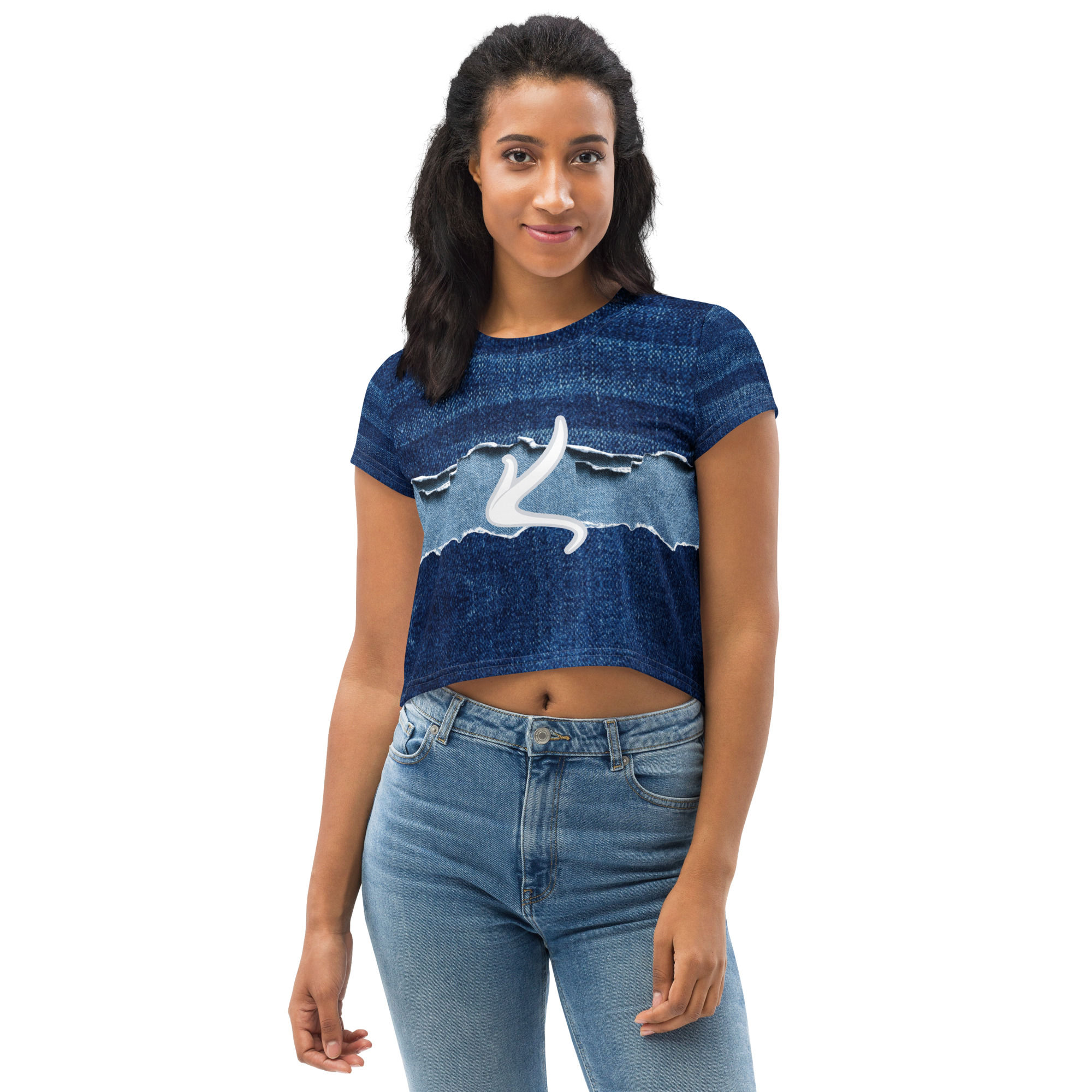 Crop Top "Denim Illusion"