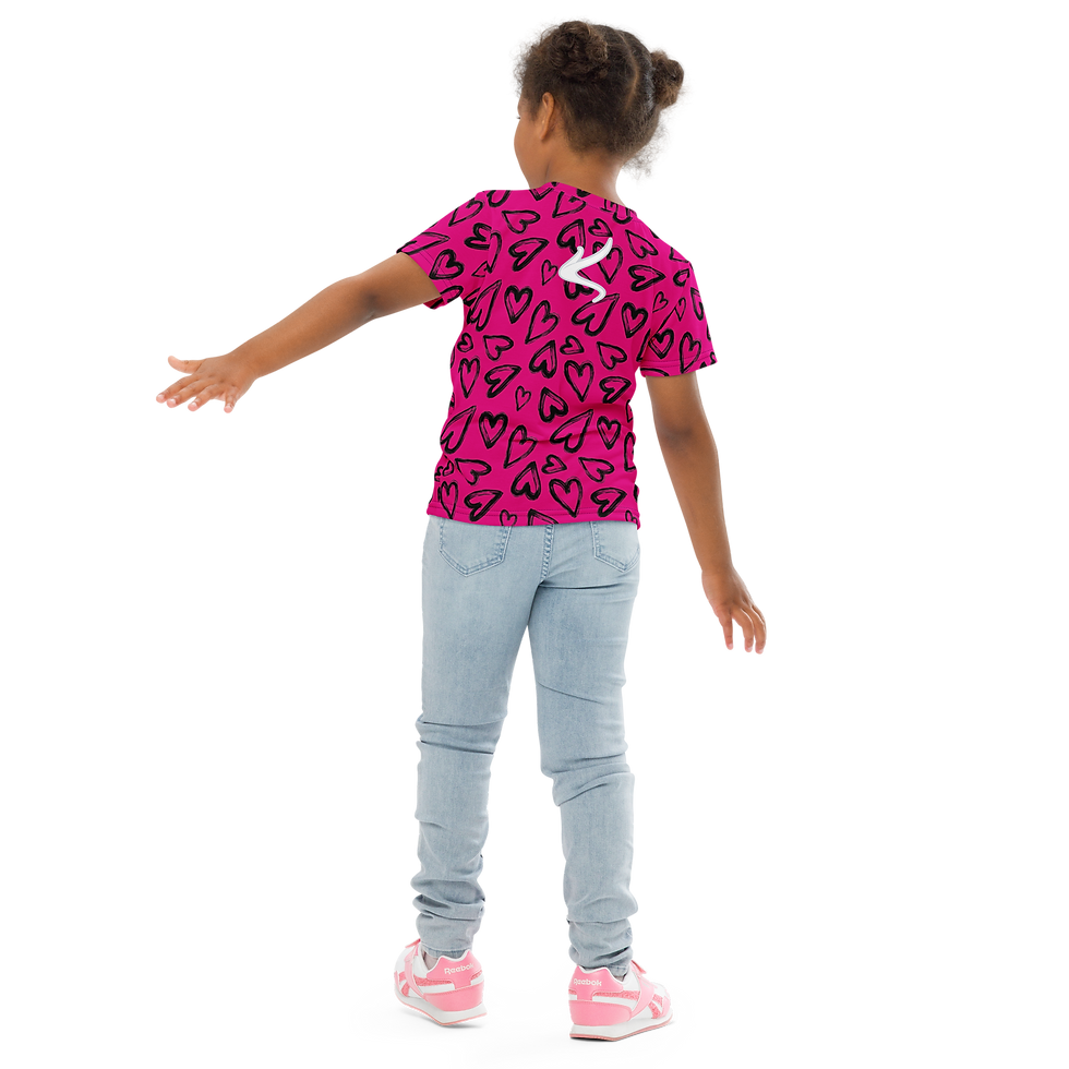 Miniature : Tee shirt Enfant "Mon coeur" Pink