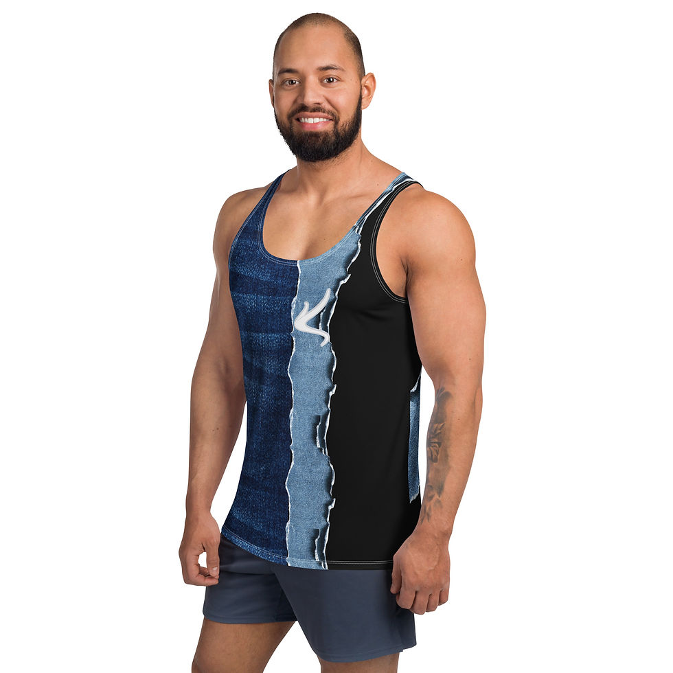 Miniature : Débardeur unisex "Denim illusion"