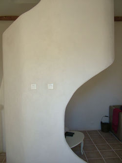 Twisting staircase hand built