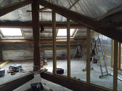 Insulation finished, walls started