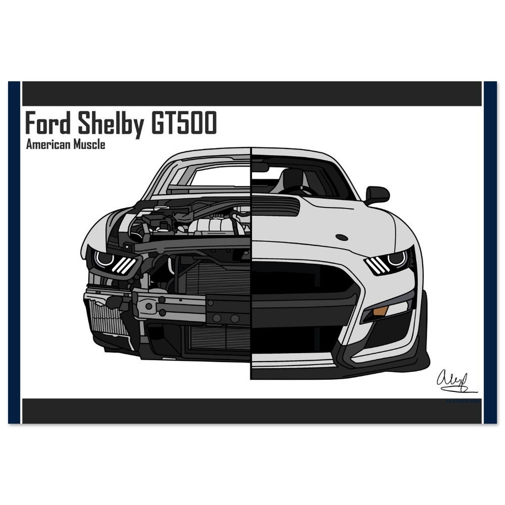 Ford Shelby GT500 Aluminum Print