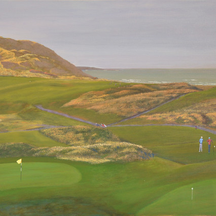 Strandhill G.C. Great Dune, Sligo coast painting.