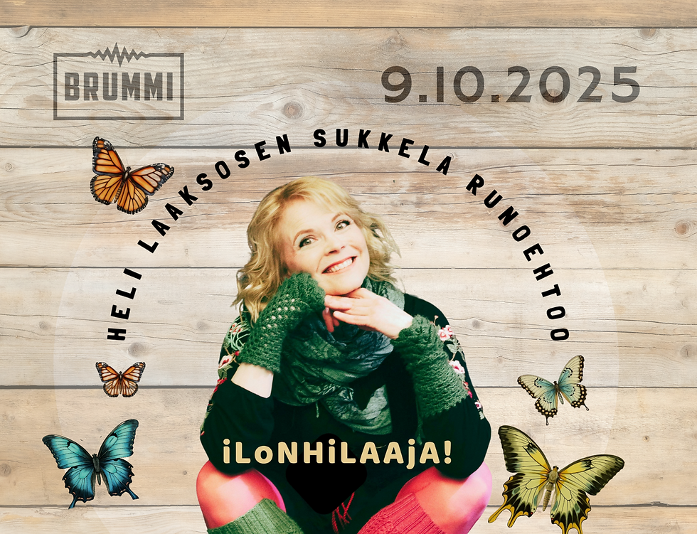 Heli Laaksosen sukkela runoehtoo – ilonHilaaja!