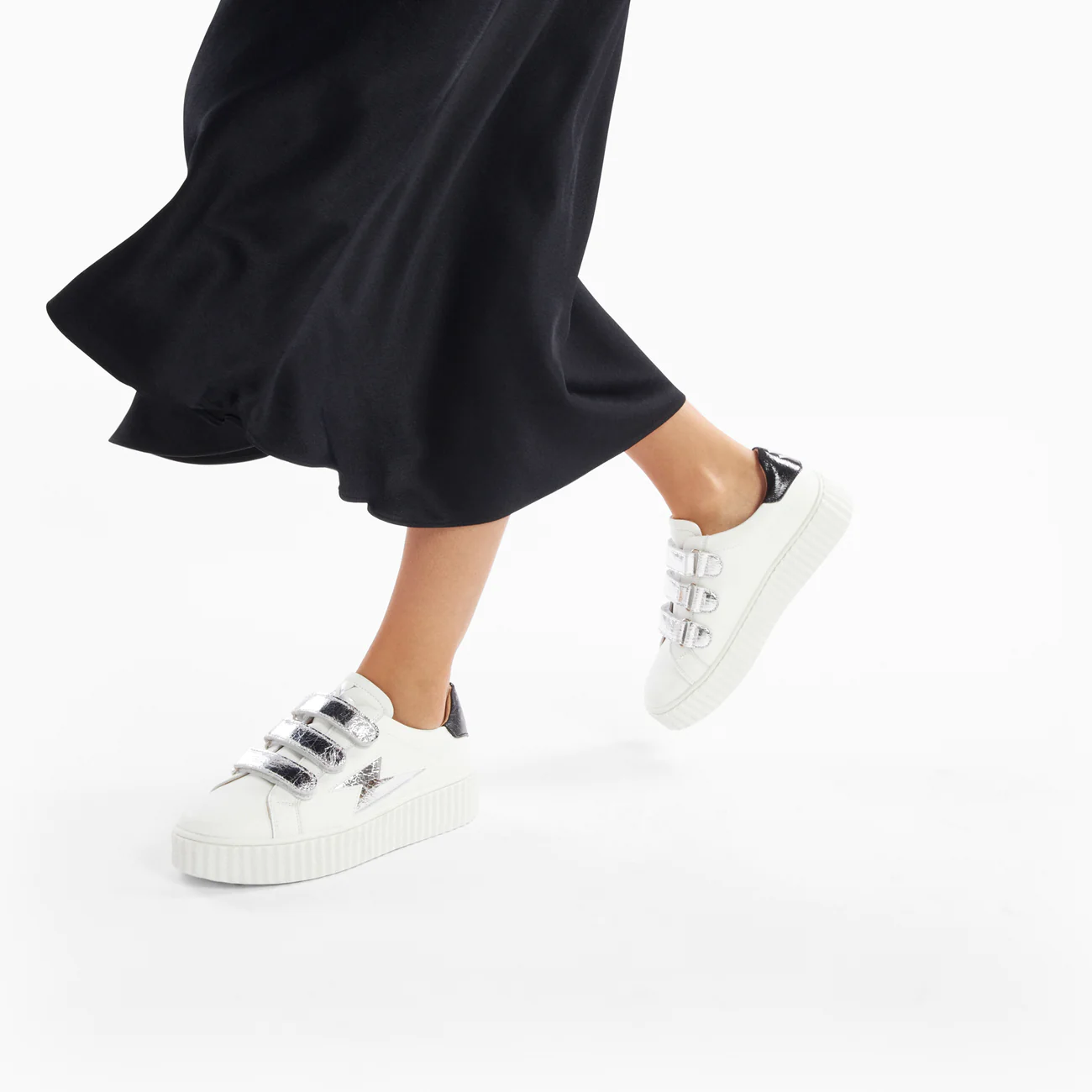 Basket blanche et argent new arrivals