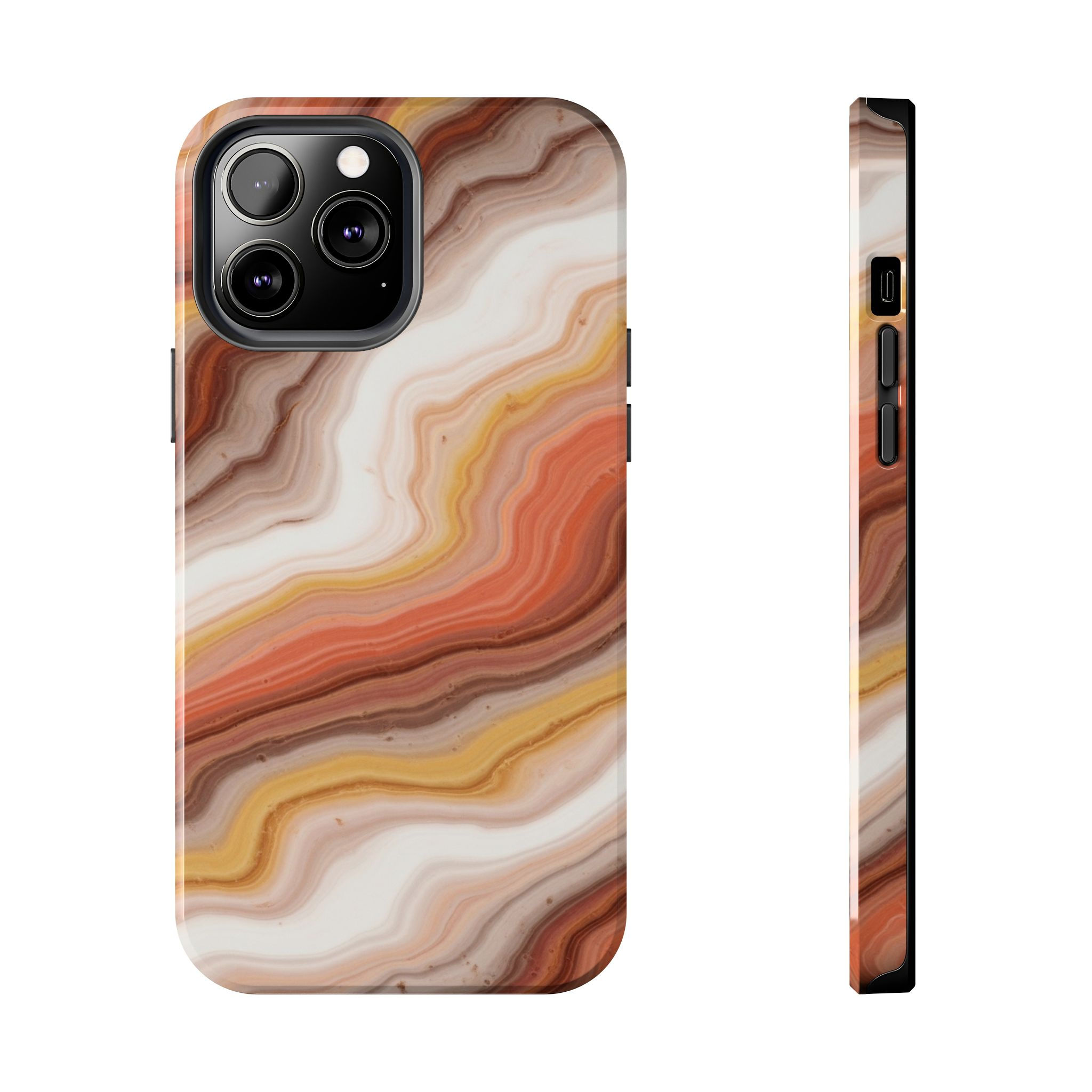Earth-Tone Agate — Marble Swirl Design