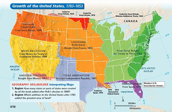 Outline Map Of Us Westward Expansion