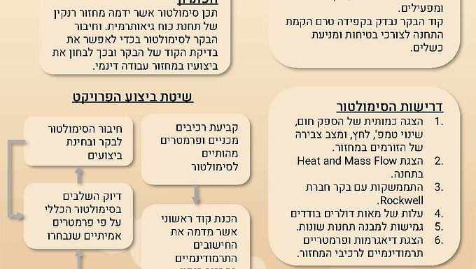 סימולטור תהליכים תרמודינמיים בתחנת כוח גיאותרמית