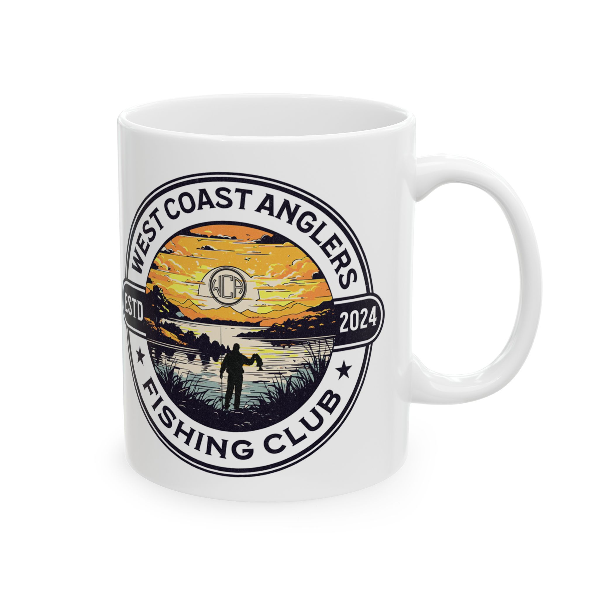 WEST COAST ANGLERS FISHING CLUB Ceramic Mug, (11oz, 15oz)