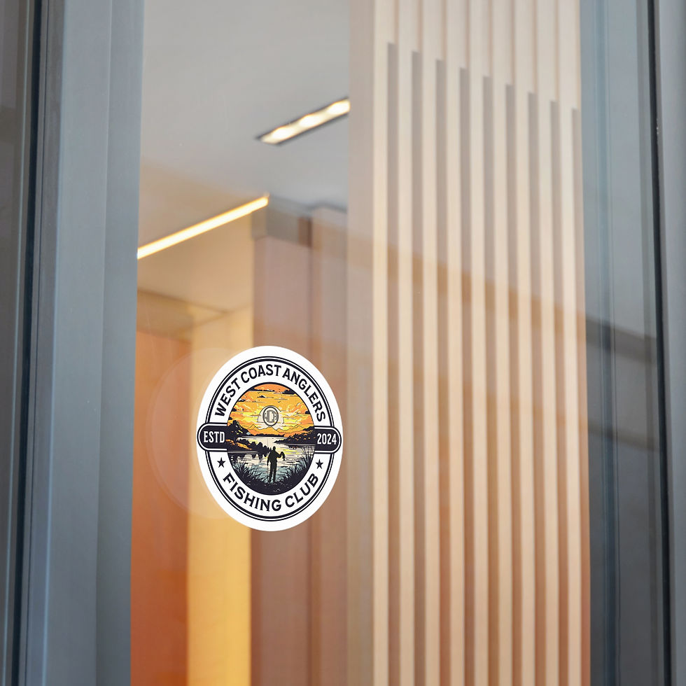 Thumbnail: WEST COAST ANGLERS Round Vinyl Stickers