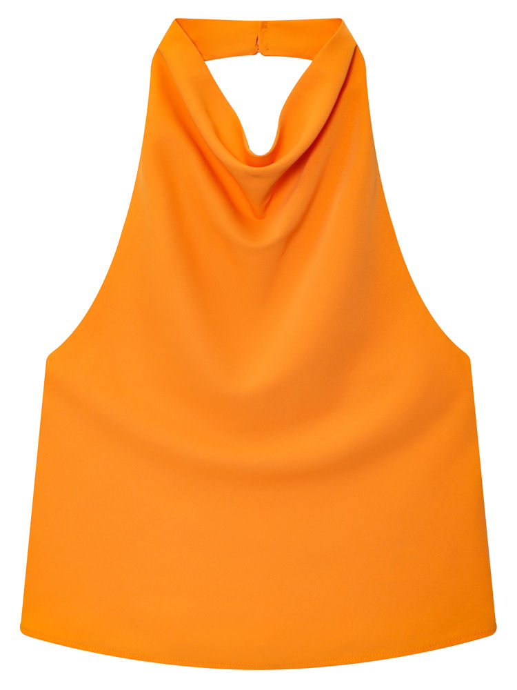 Thumbnail: HXAO Top Women Halter Satin Women Tops Backless Corset Top Vest Yellow Pink Blac