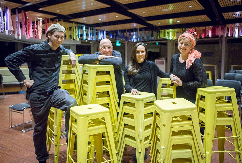 Lona Logan captured Dan Endicott, Linsey Pollak, Lizzie O'Keefe and Meg Benson after the show