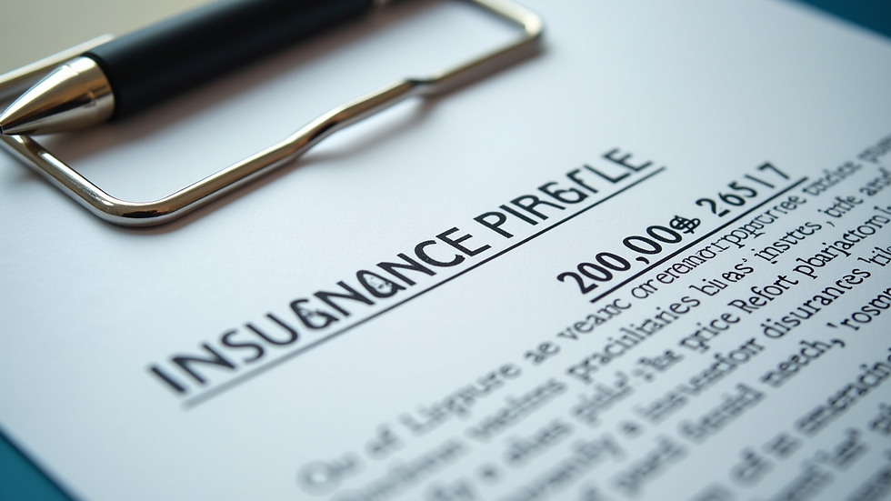 Close-up view of a life insurance policy document and pen