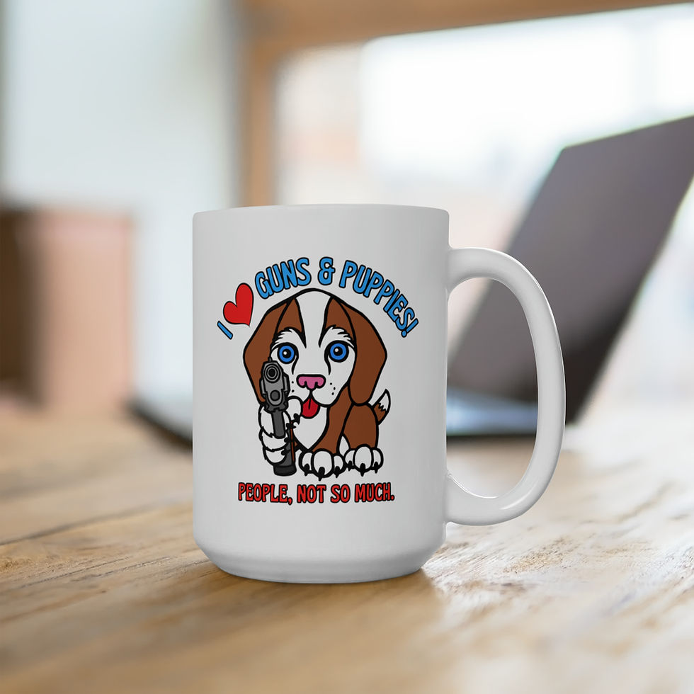 Thumbnail: Guns & Puppies! Ceramic Mug 15oz