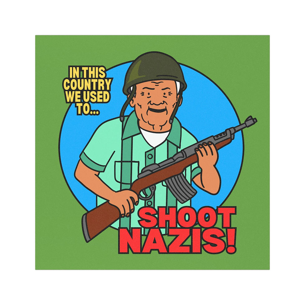 Humorous Car Magnet - "Shoot Nazis!" Anti-Hate Statement Magnet