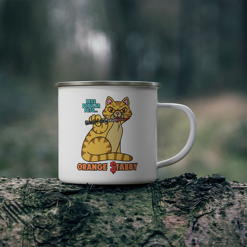 Thumbnail: Stabby Cat! Enamel Camping Mug