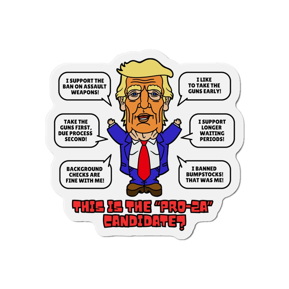 Trump on Guns! Die-Cut Magnets