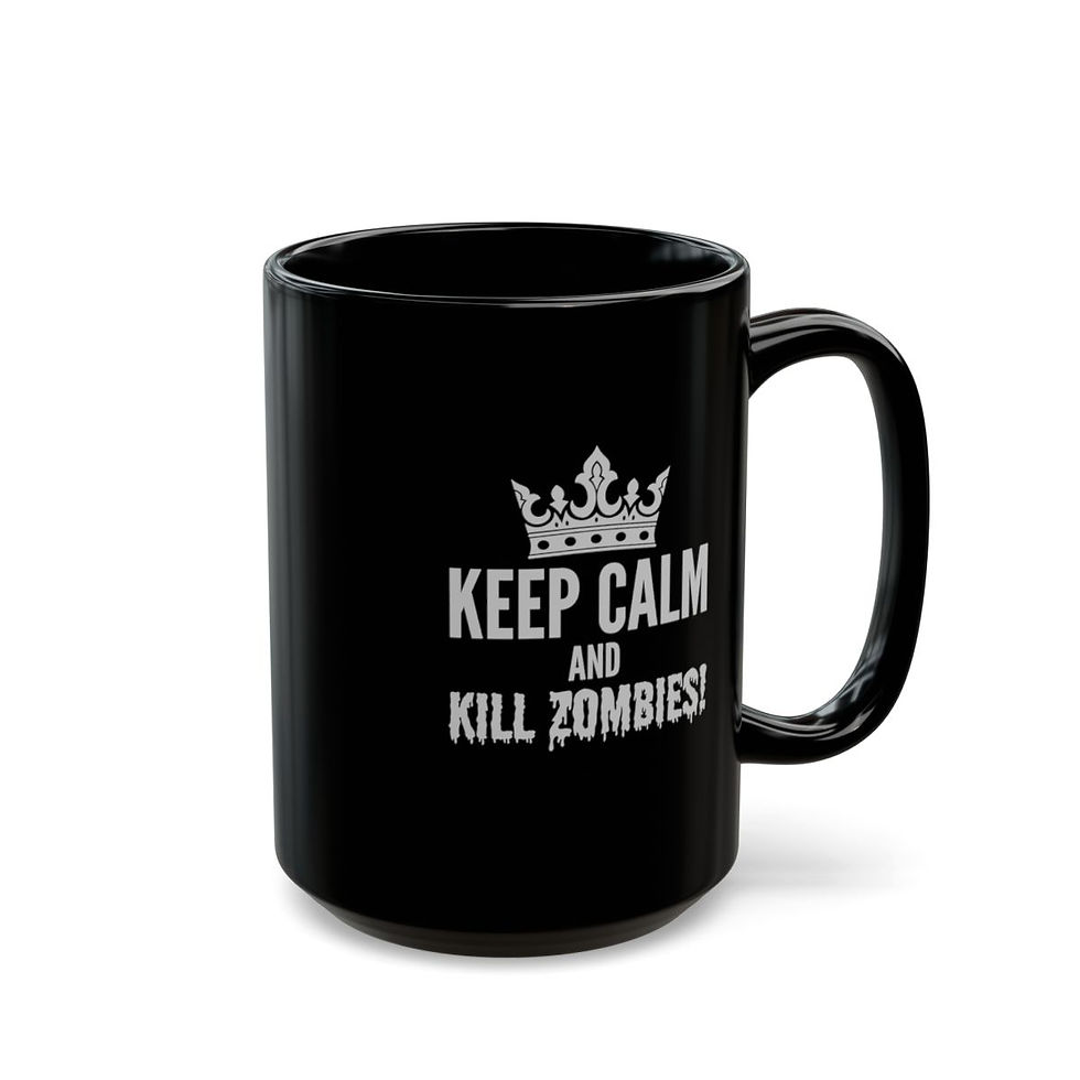 Thumbnail: Keep Calm/Kill Zombies! Black Mug (11oz, 15oz)