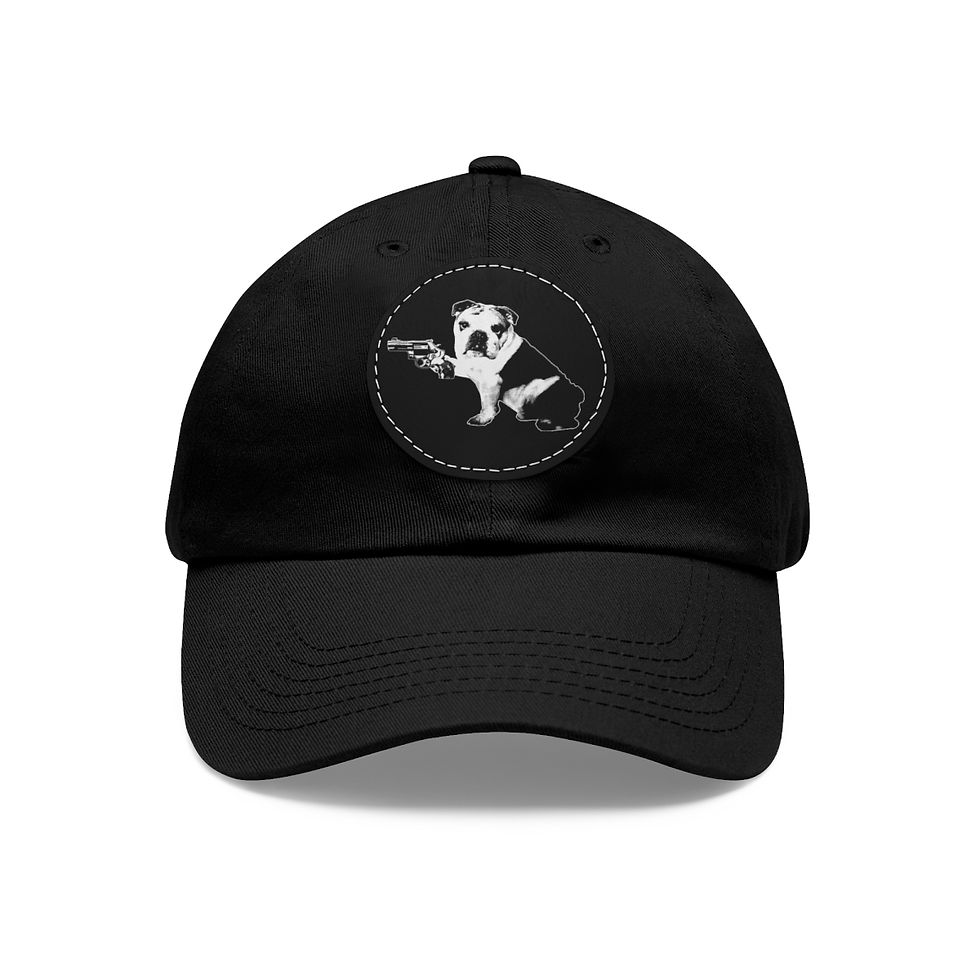 Thumbnail: Mavis (Bullpup) Dad Hat with Leather Patch (Round)