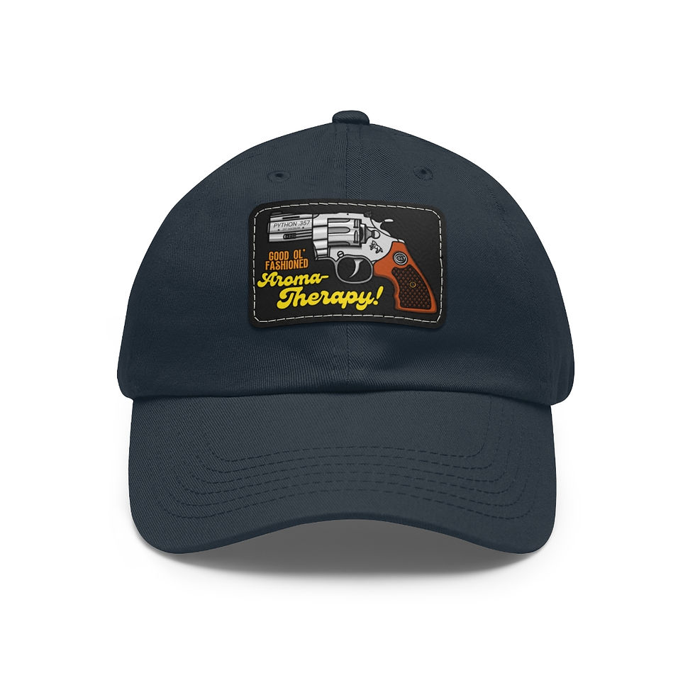 Thumbnail: AromaTherapy! Dad Hat with Leather Patch (Rectangle)