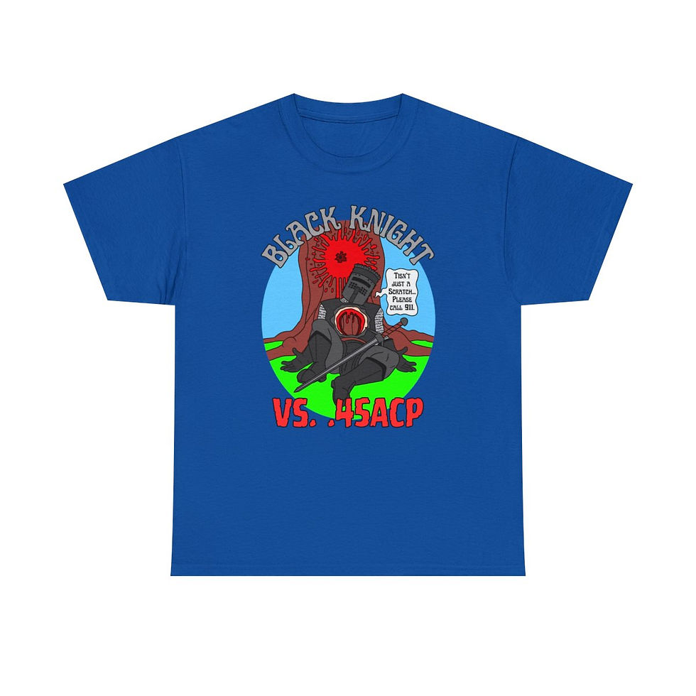 Thumbnail: Tisn't Just a Scratch/.45acp Unisex Heavy Cotton Tee