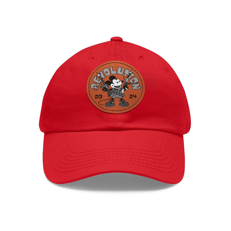 Thumbnail: Revolutionary Willie! Dad Hat with Leather Patch (Round)