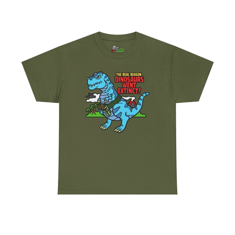 Thumbnail: How Dinosaurs Went Extinct! Unisex Heavy Cotton Tee