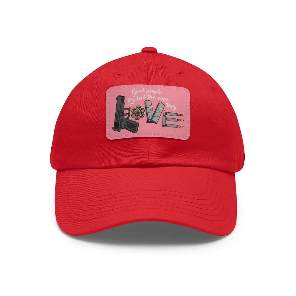 Thumbnail: Good People! Dad Hat with Leather Patch (Rectangle)