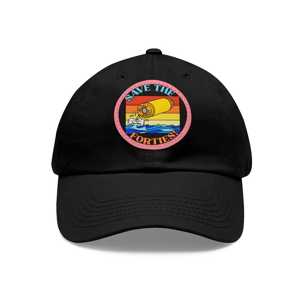 Thumbnail: Save the Forties! Dad Hat with Leather Patch (Round)