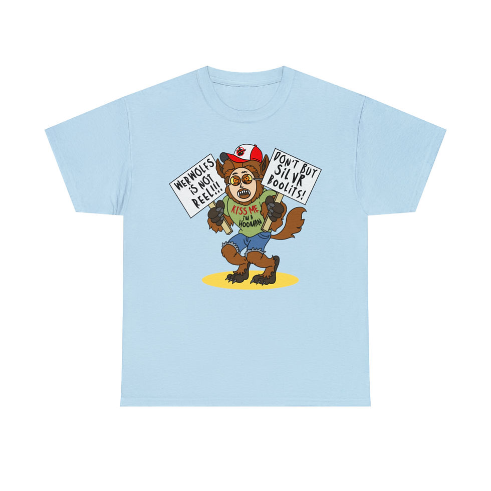 Thumbnail: Werwolfs Is Not Reel! Unisex Heavy Cotton Tee