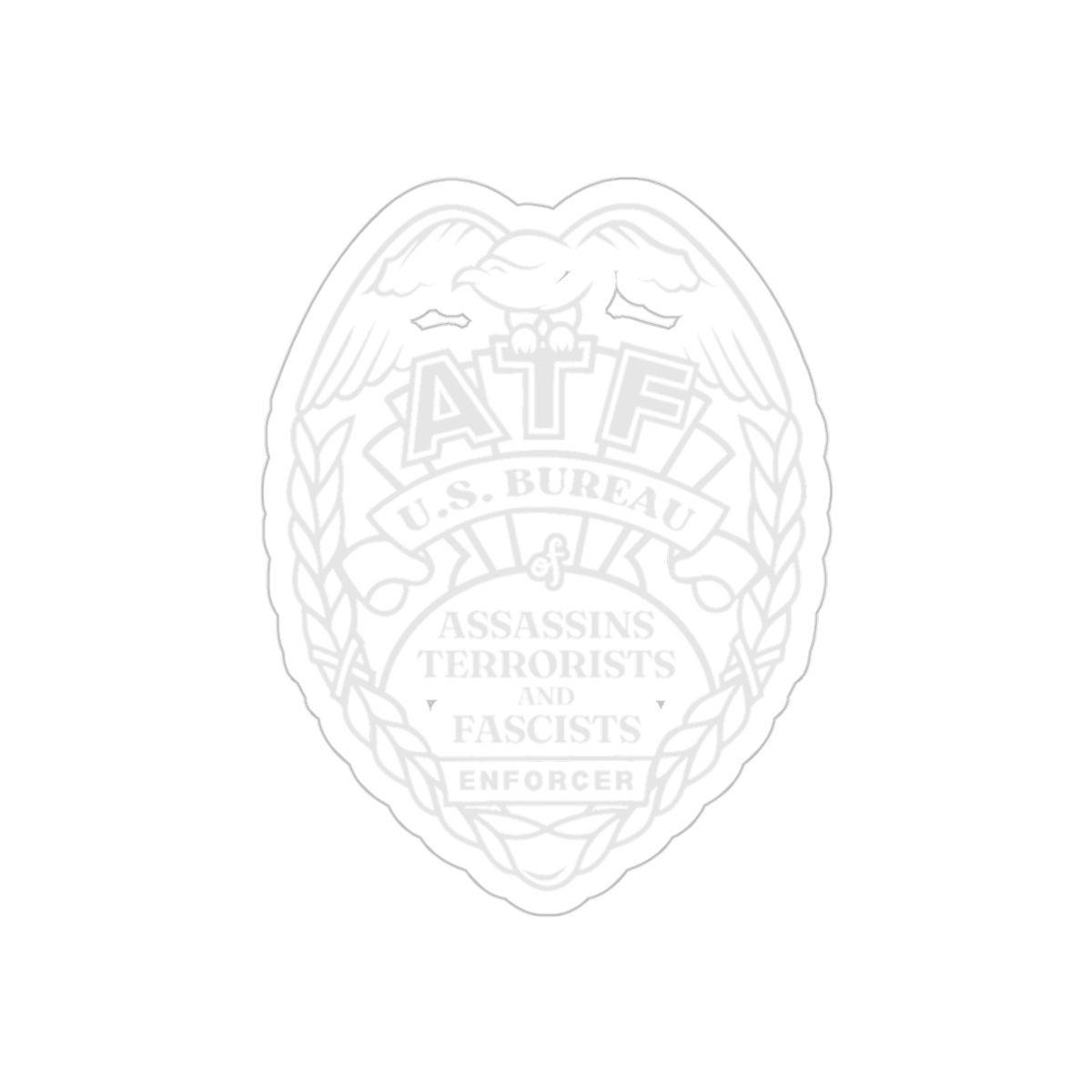 ATF! Transparent Outdoor Stickers, Die-Cut, 1pcs