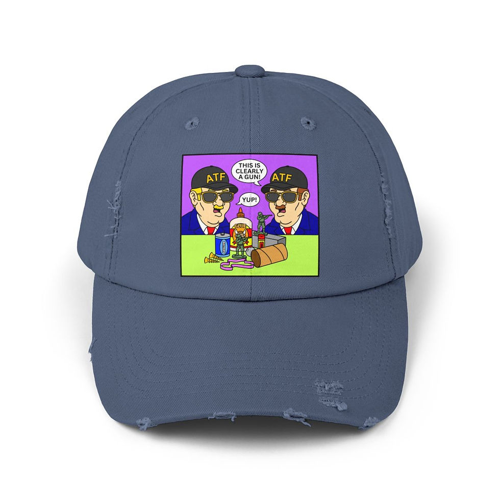 Thumbnail: Clearly a Gun! Unisex Distressed Cap