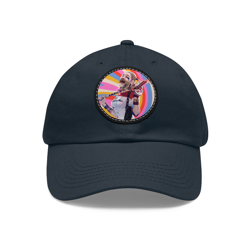 Thumbnail: Harley! Dad Hat with Leather Patch (Round)