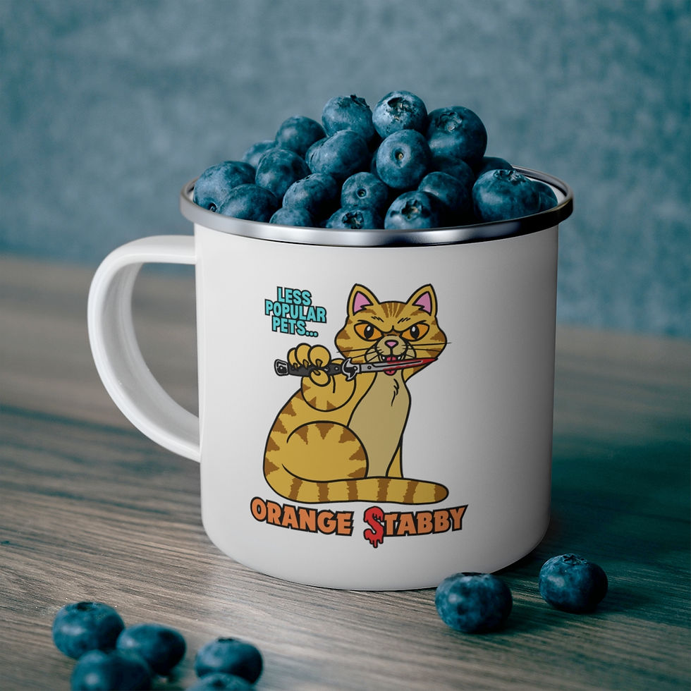 Thumbnail: Stabby Cat! Enamel Camping Mug