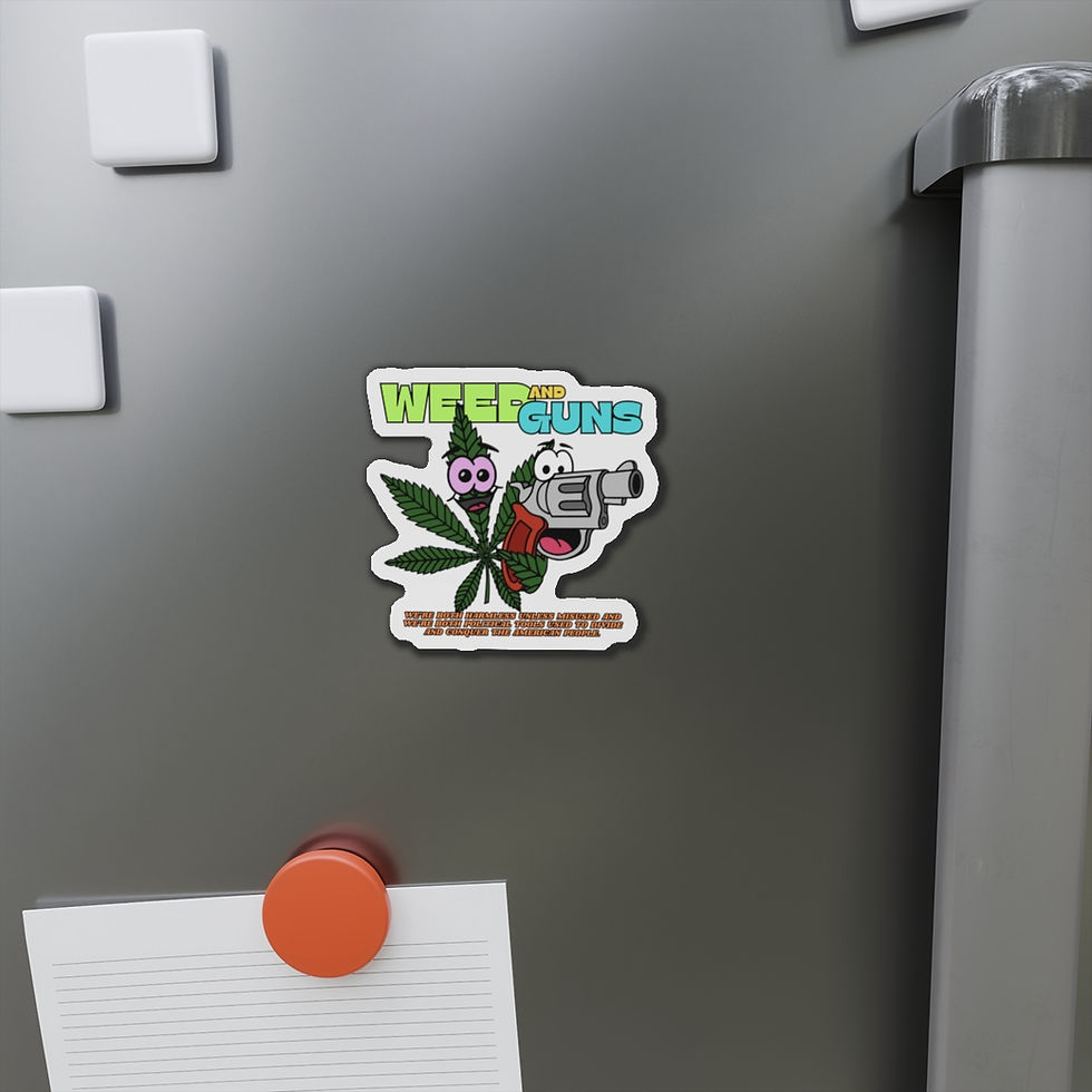 Thumbnail: Weed & Guns! Die-Cut Magnets