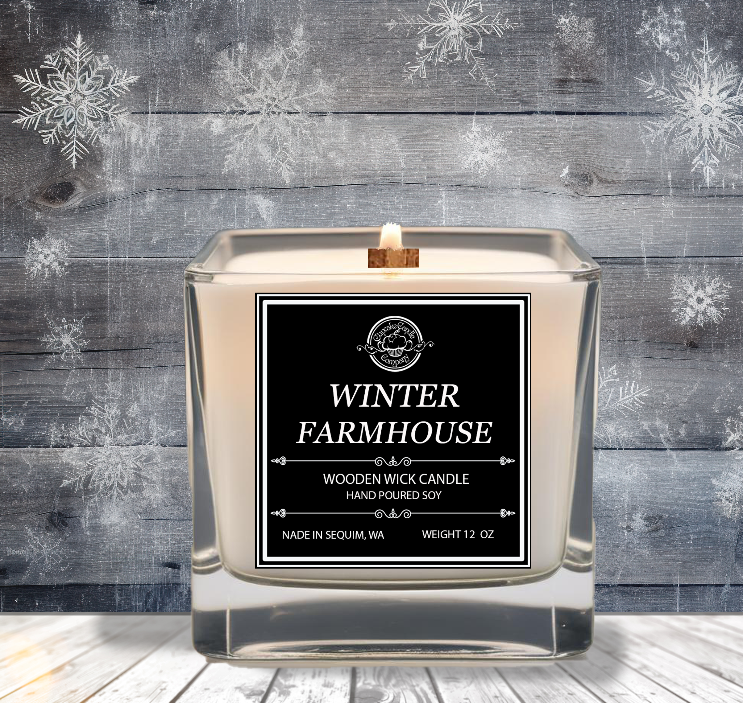 Winter Farmhouse Classic Wood Wick Soy Candle