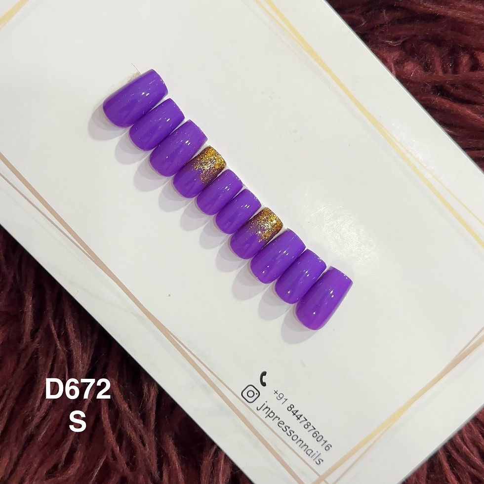 Violet Luxe – S Medium Square | Set of 10 or 12 Nails