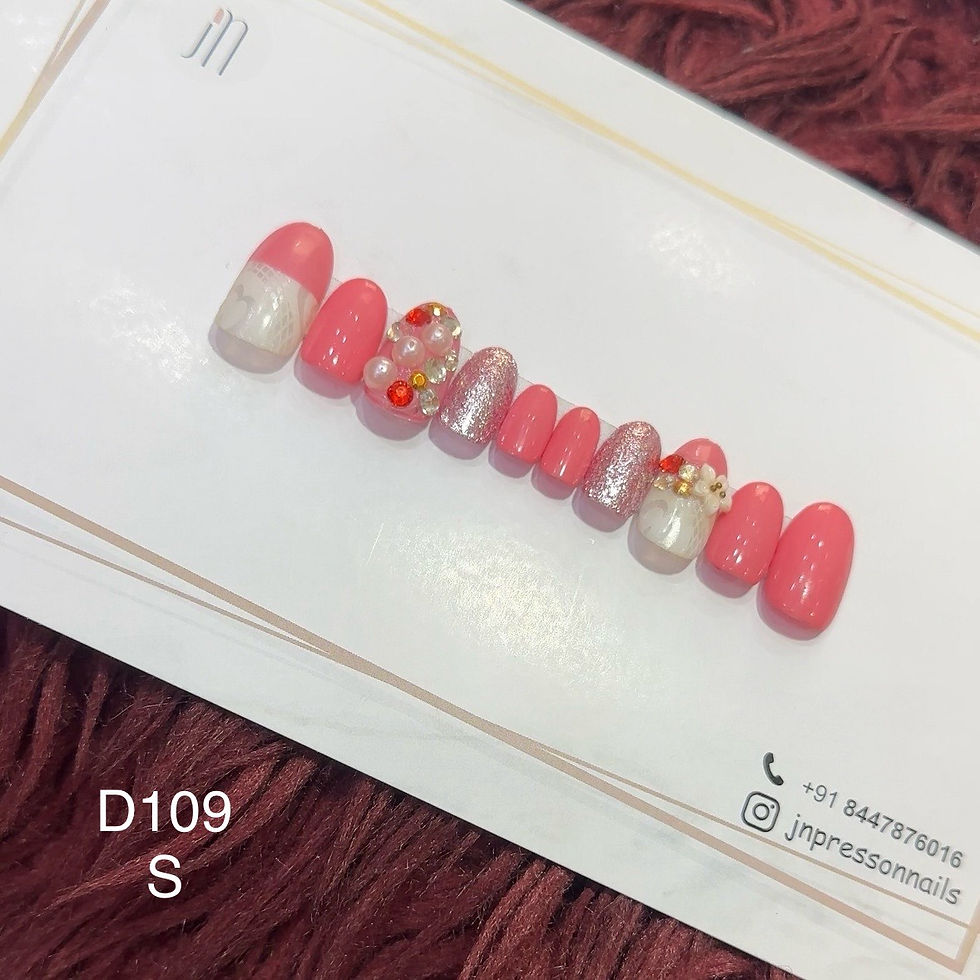 Crystal Blush – S Short Round | Set of 10 or 12 Nails