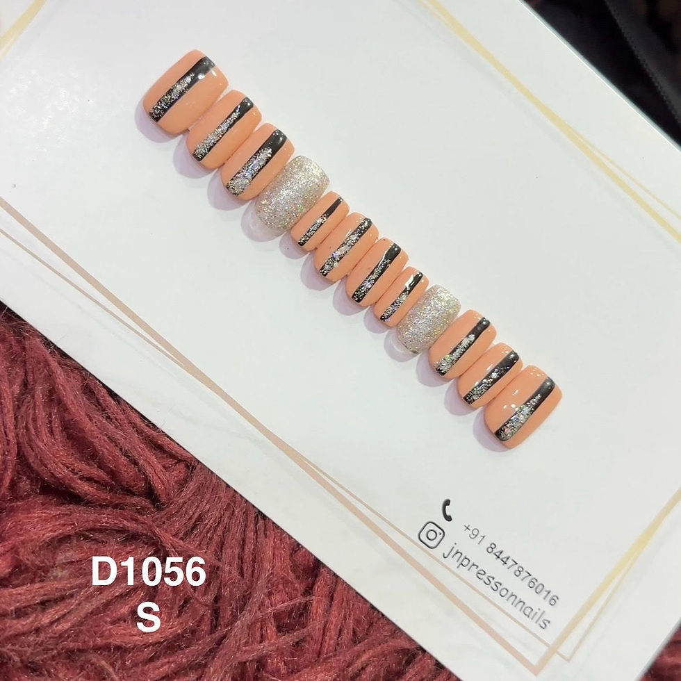 Peach Dusk – S Medium Square | Set of 10 or 12 Nails