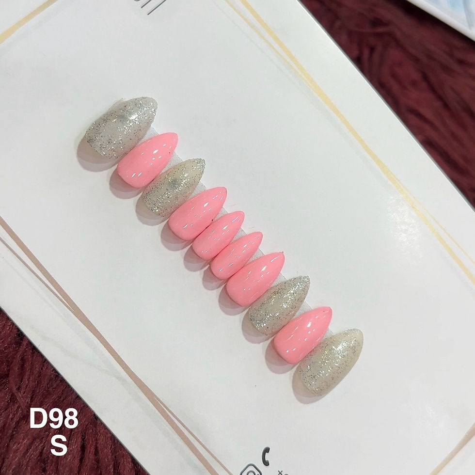 Frosted Rose – S Almond | Set of 10 or 12 Nails