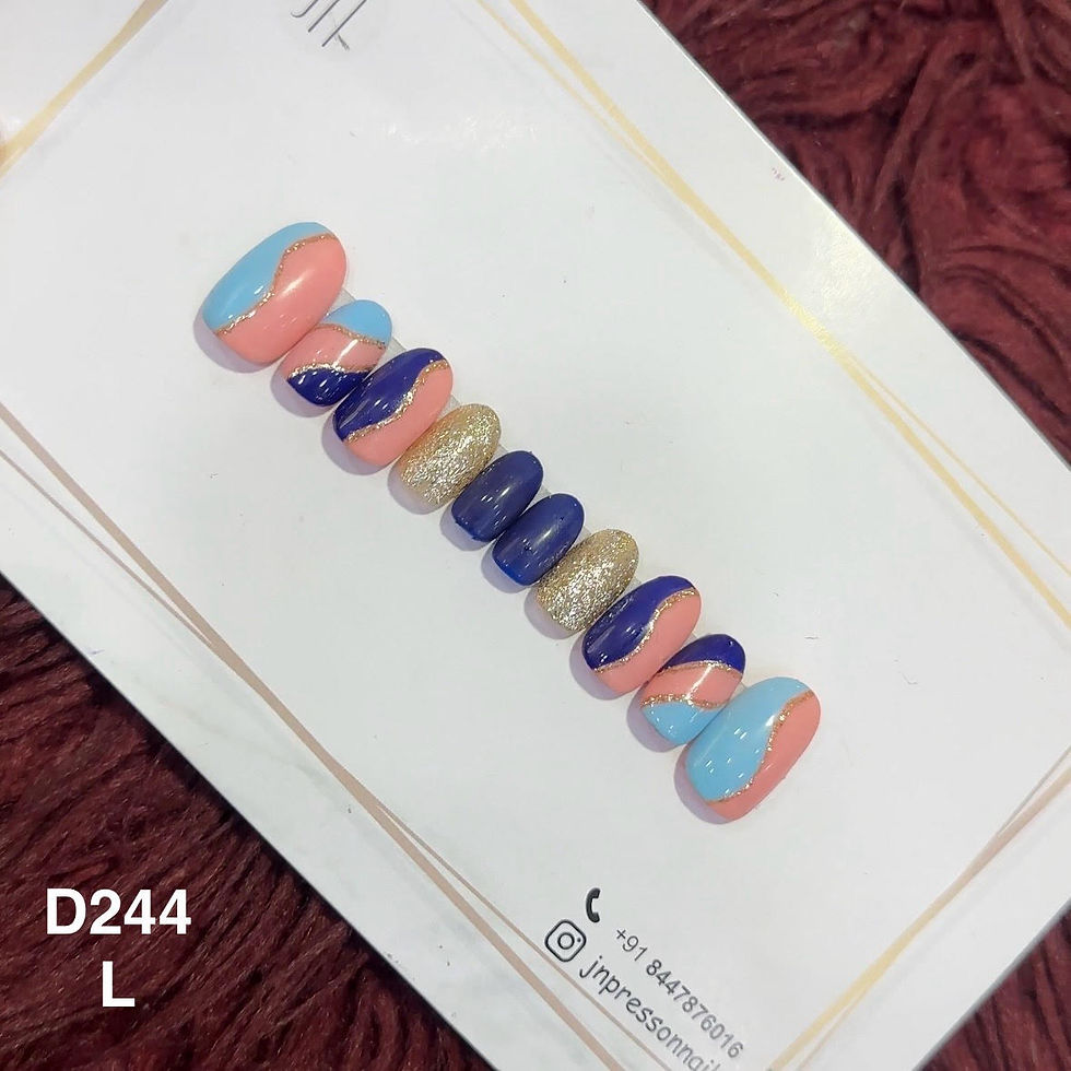 Candy Burst – L Short Round | Set of 10 or 12 Nails