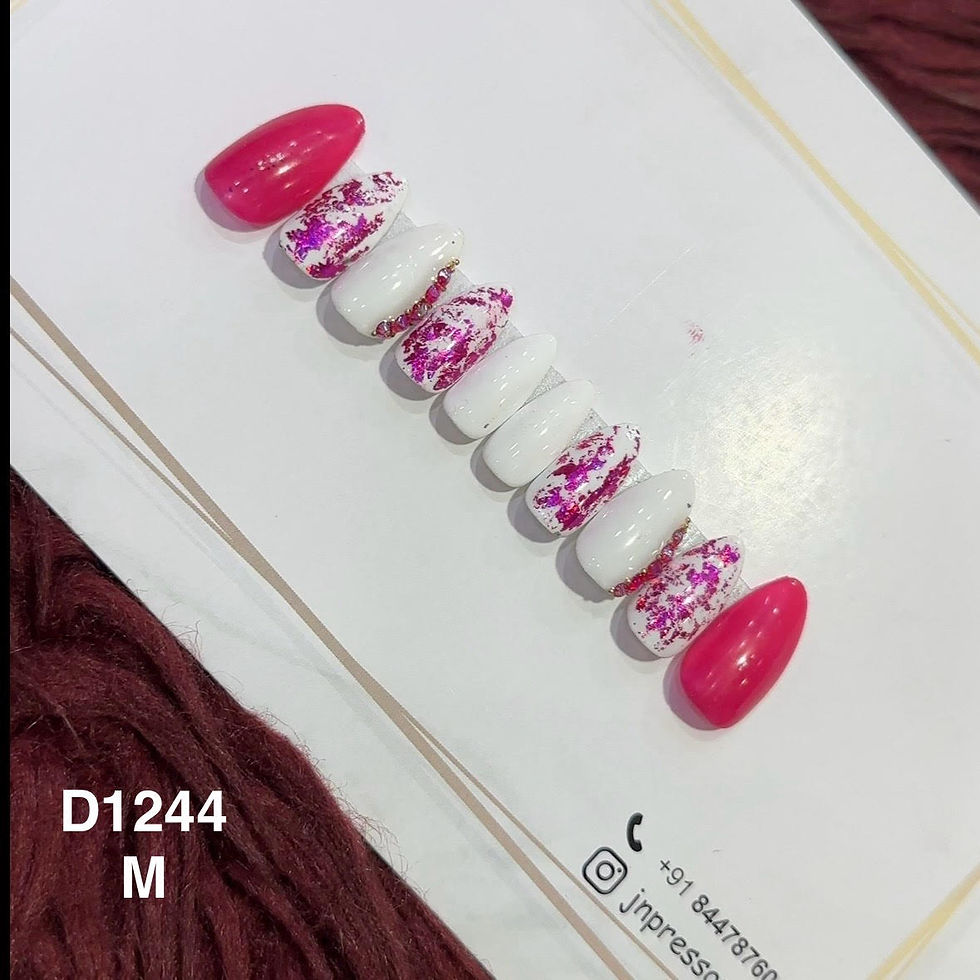 Cotton Candy Glaze – M Almond | Set of 10 or 12 Nails